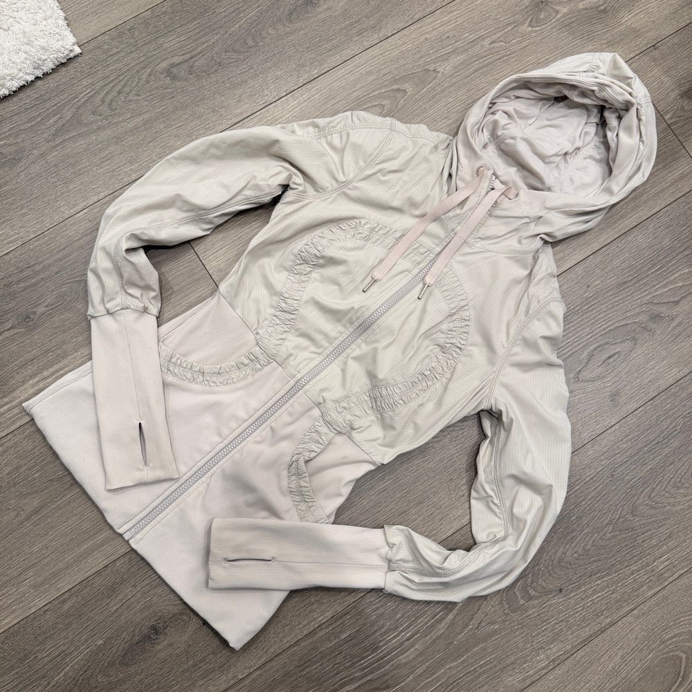 Light Gray Hooded Jacket Reversible - image 1